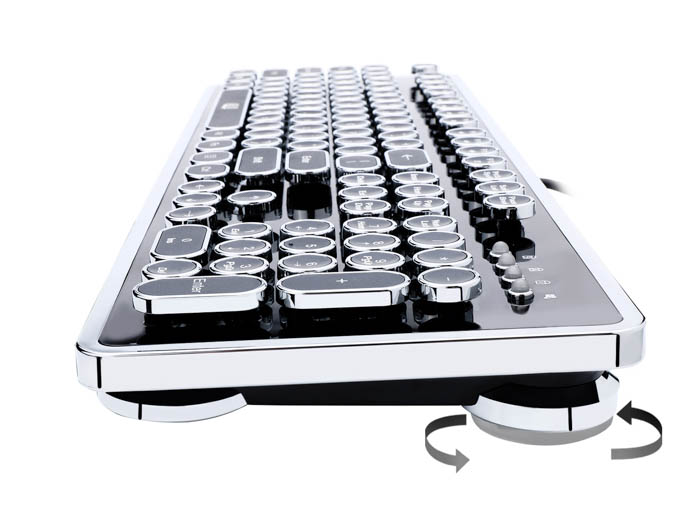 adesso mechanical typewriter keyboard side