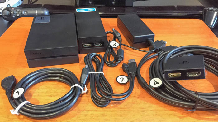 playstation vr components and cables