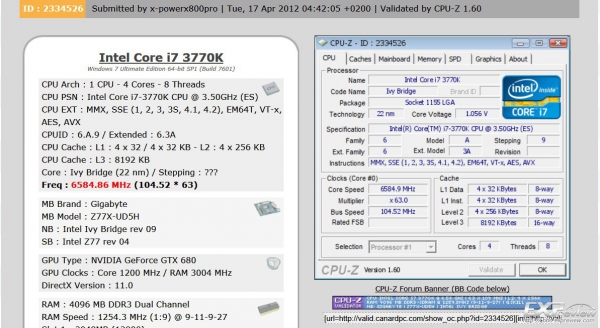 core i7 3770k 6.2ghz validation