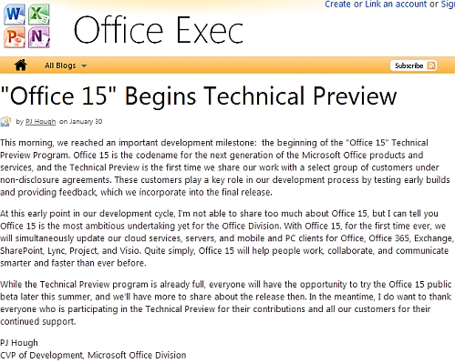 microsoft office 15 technical preview blog post