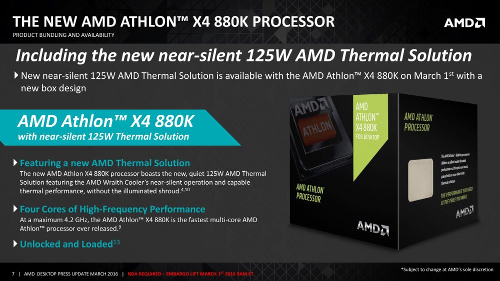 AMD A107890KAthlon880K 2