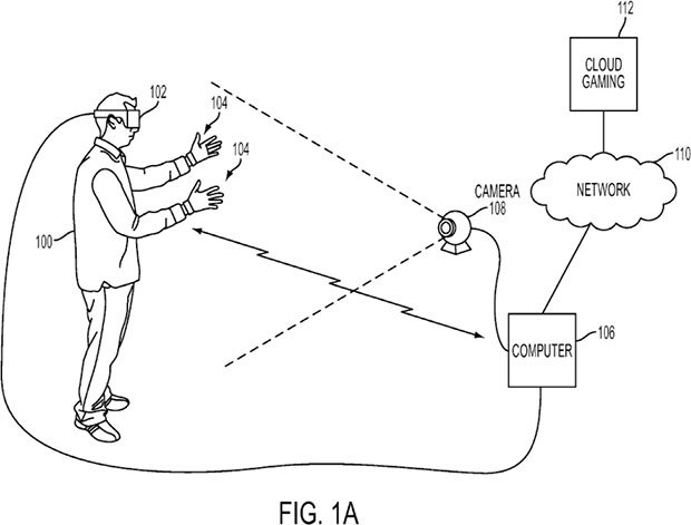 sony glove controller patent diagram