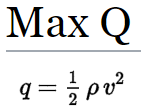 max q formula