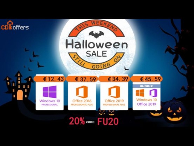 Halloween Sale : Get Windows 10 from only €12, Office 2019 rom €34, And more!