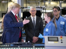 Trump claims credit for “new” Apple factory