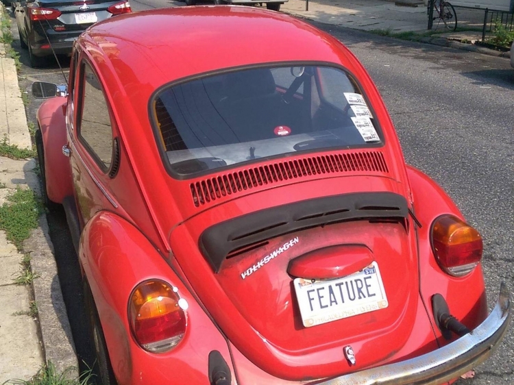 It's not a (VW) Bug, it's a FEATURE (on the license plate).