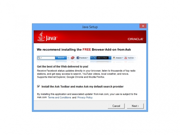 Java is installing Adware