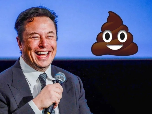 Musk replaces press office with poop emoji