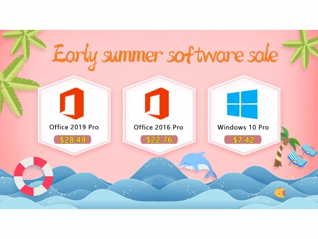 Early summer sale Windows 10 Pro $7.42 Office 2019 Pro costs $28.49