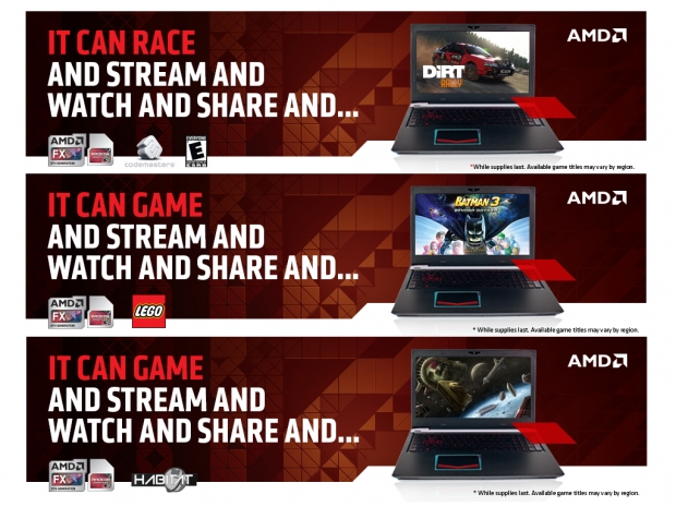 AMD gives free games to APU/CPU buyers