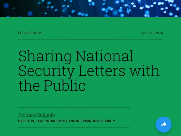 Google shows national security letters for the first time