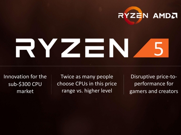 AMD officially announces Ryzen 5 CPU lineup