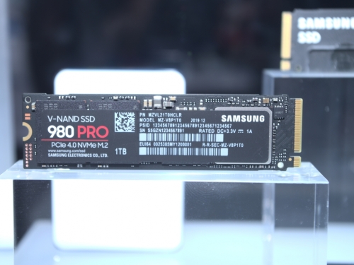 Samsung's 980 Pro PCIe Gen4 SSD spotted on CES 2020 floor